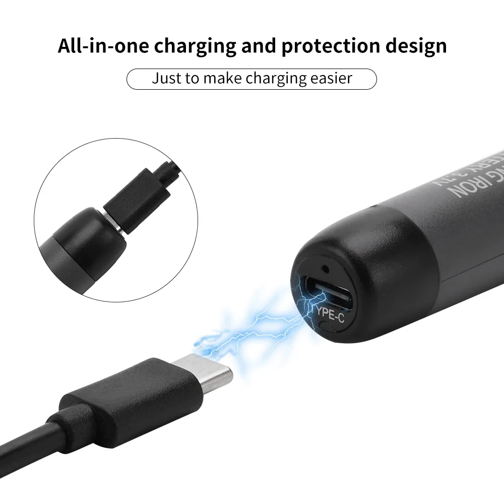 Fer à souder électrique sans fil USB C200S, pointes de fer à souder de resubdivision, Type-C, 5V, 8W, charge rapide, réparation portable, outils de soudage