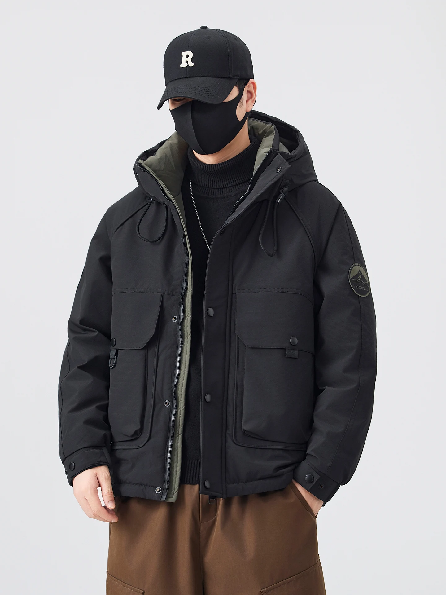 

Мужская утепленная зимняя куртка из полиэстера для активного отдыха, ветрозащитная, теплая, повседневная, для города, путешествий и походов