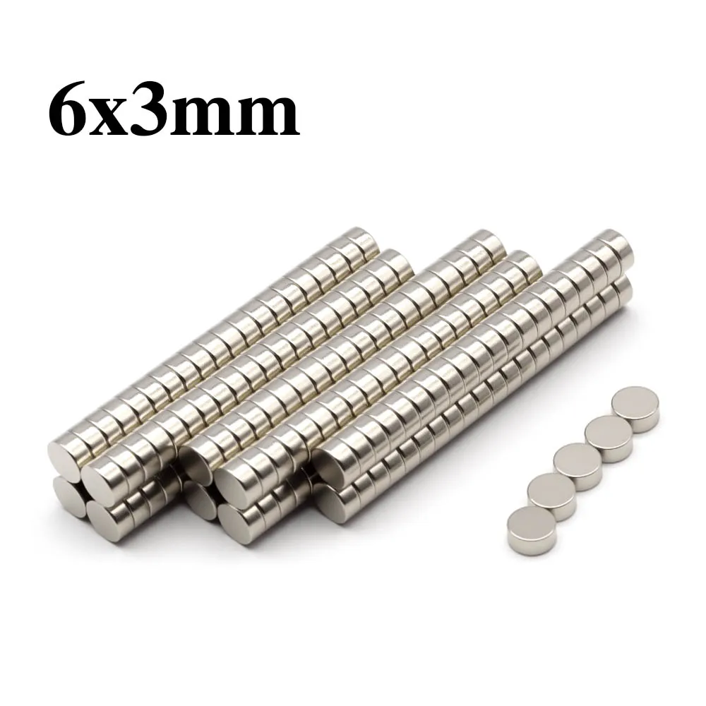 

6x3mm Super Powerful Round Magnet Neodymium Magnet NdfeB N35 Strong Permanent Magnetic imanes Refrigerator Magnet