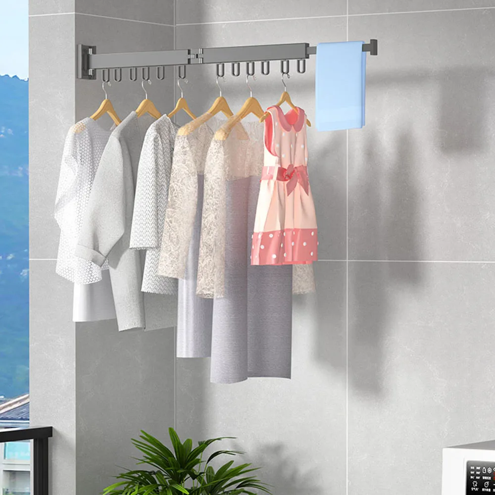 

Clothes Drying Rack With Multi Angle Rotating Wear Resistant Clothing Hanger Rod For Bedroom