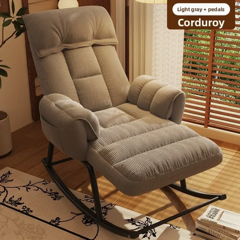 Lazy Rocking Chair Home Retro Balcony Leisure Folding Reclining Chair Sofa Chair Bedroom Single Person Can Sit And Lie Down