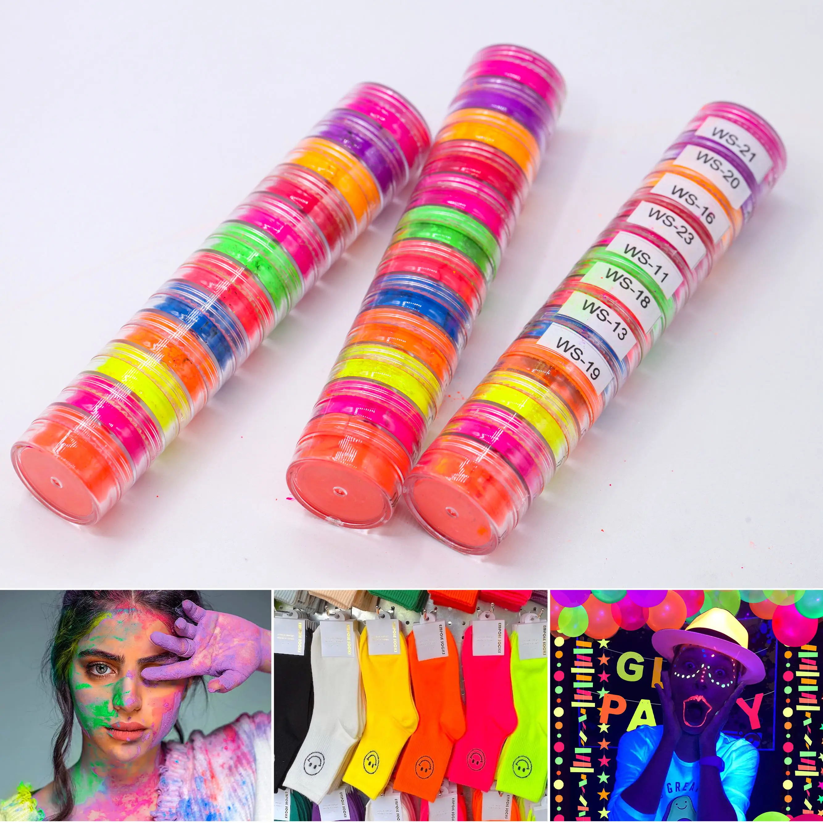 Art Craft Movement - 12Colors Neon Glow In The Dark