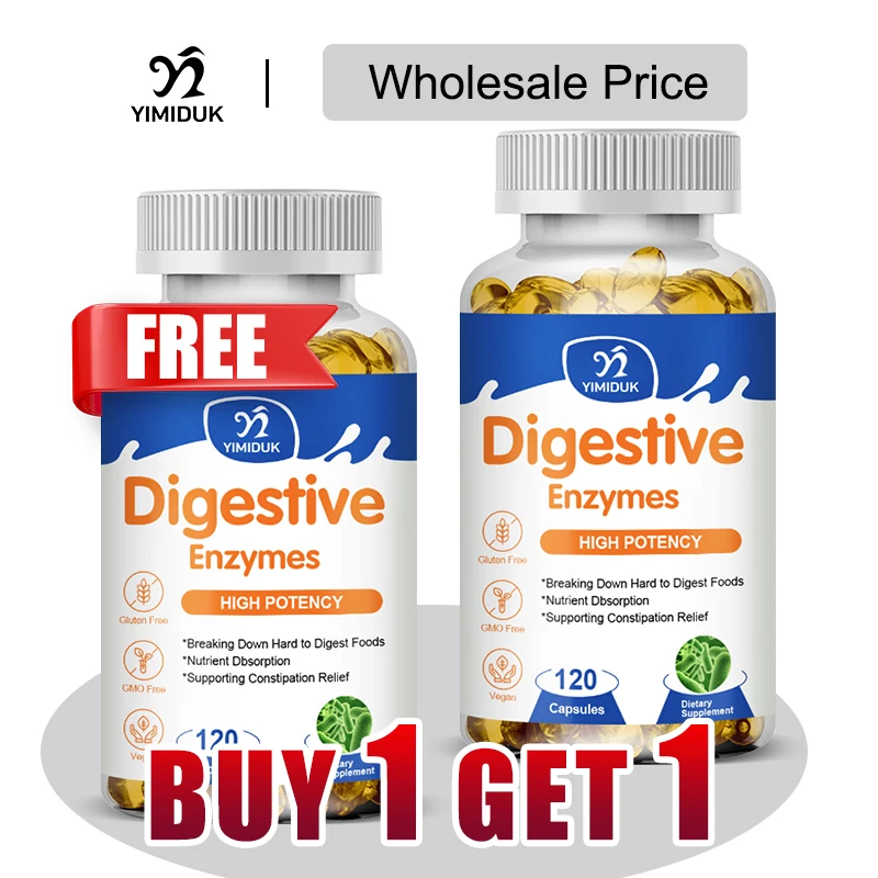 

Buy 1 Get 1 Free! Digestive Enzymes Supplement, for Gut Health, Nutrient Absorption & Lactose Intolerance, Bloating Relief