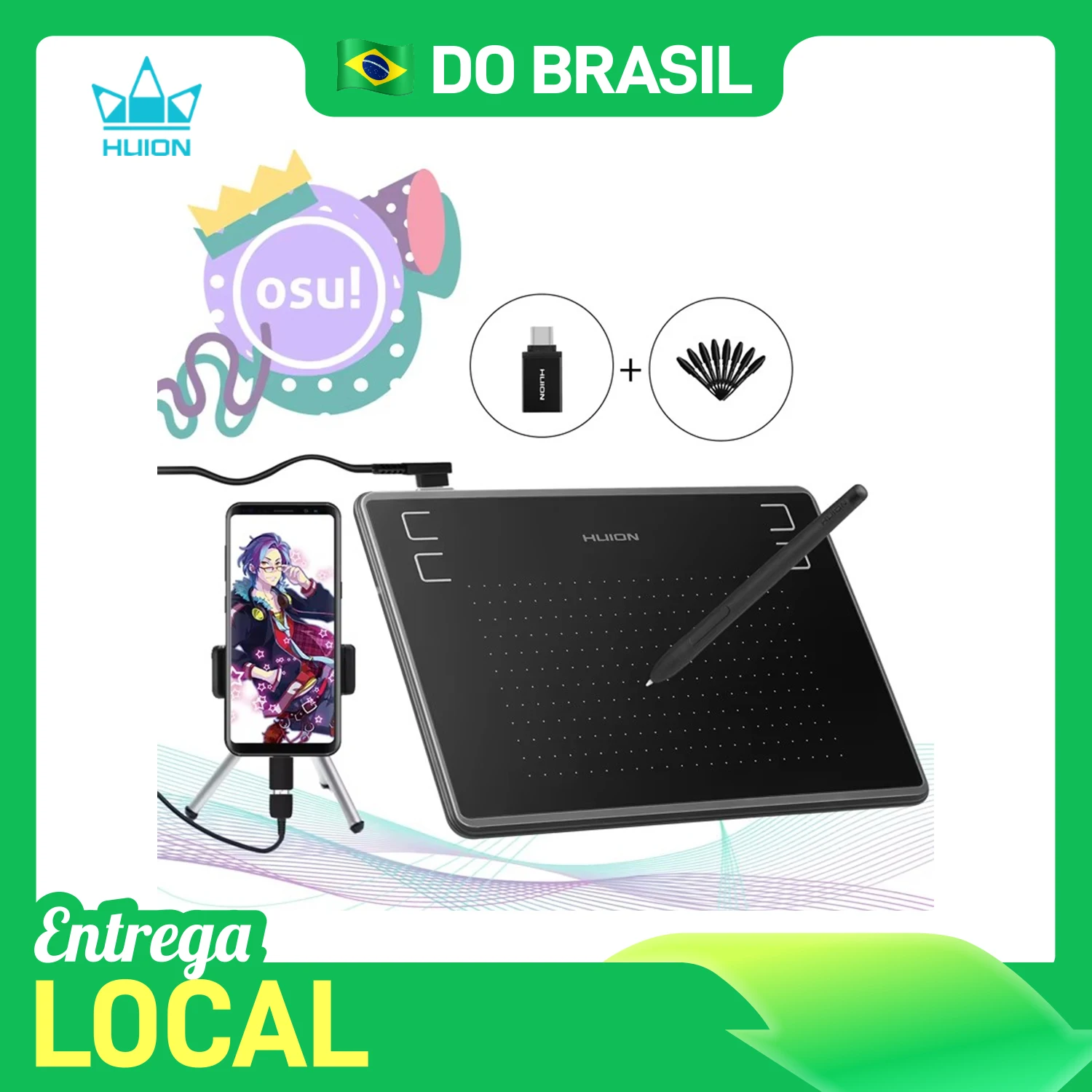mesa digitalizadora H430P 4x 3 Polegada Caneta Digital Ultraleve Tablet Gráficos Tablet Telefone Conectividade Stylus Sem Bateria Perfeito para o Jogo OSU