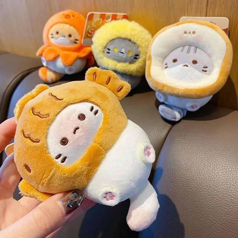 Cute Plush Kitten Snapper Grilled Keychain Delicate Backpack Keychain Soft Doll Decoration for Women image 3