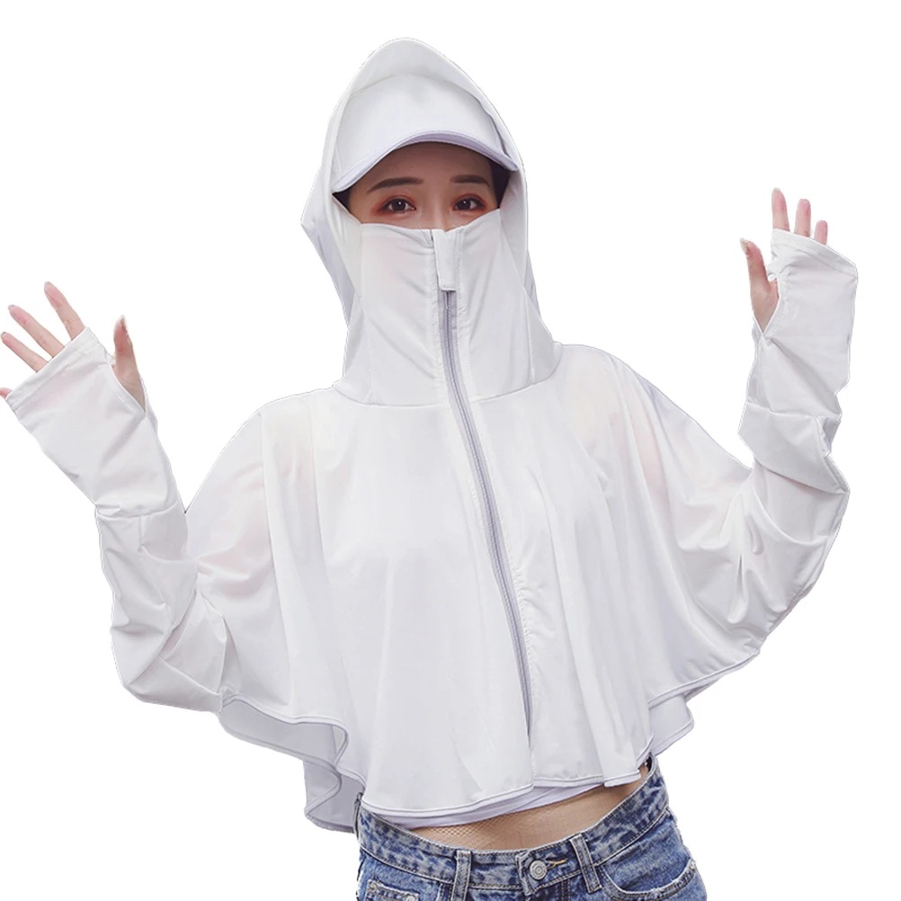 

Sun Protection Wrap Sunscreen Hooded Sunscreen Hooded Clothing Jacket Uv Protection Wrap Cloak Beach Long Sleeve