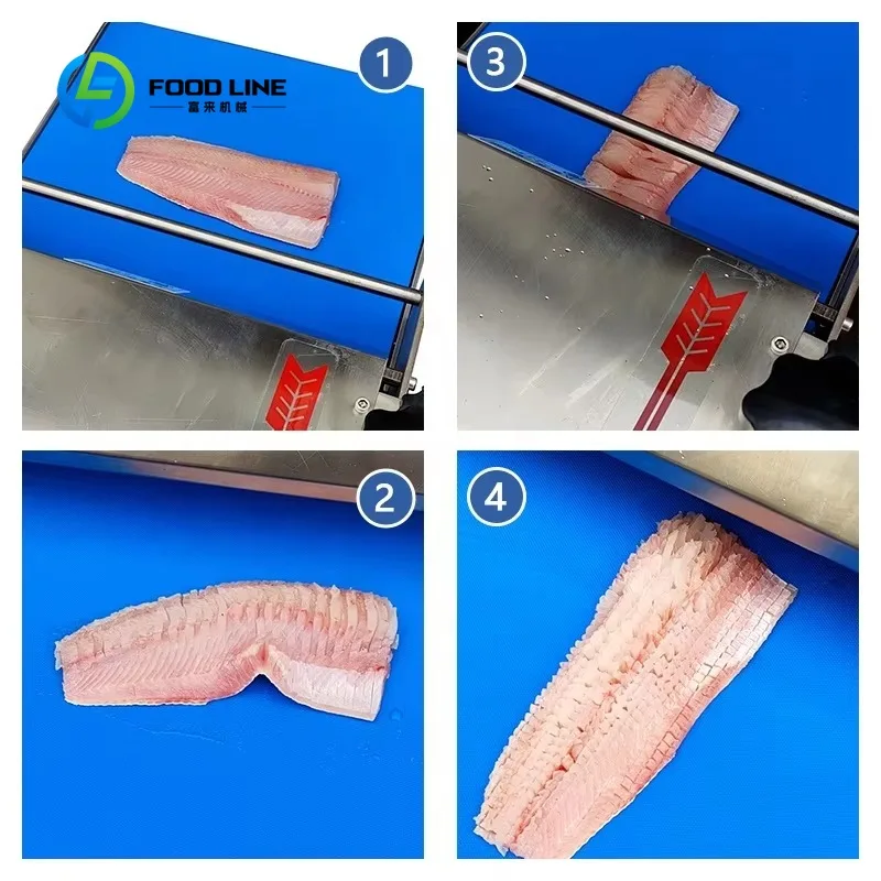 Customized Fish Cutting Section Machine Commercial Stainless Steel Automatic Fish Fillet Cutter Multi for Restaurant Market