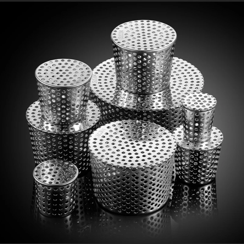 304 Stainless Steel Round Plug 110 Pipe Drainage Outlet Filter Screen, Rat Proof Side Drainage Pipe Mesh Cover on the Rooftop