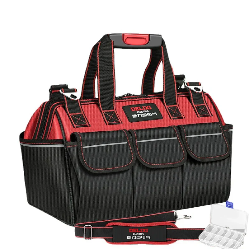 

Professional Tool Bag 1680D Oxford Cloth Electrician Wrench Waterproof Working Multifunction Organizing Storage Tool Bag