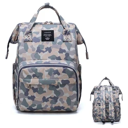 LEQUEEN-Bolsa camuflada de fraldas coloridas para mamãe, mochila de maternidade para carrinhos, grande capacidade, bem organizada, elegante