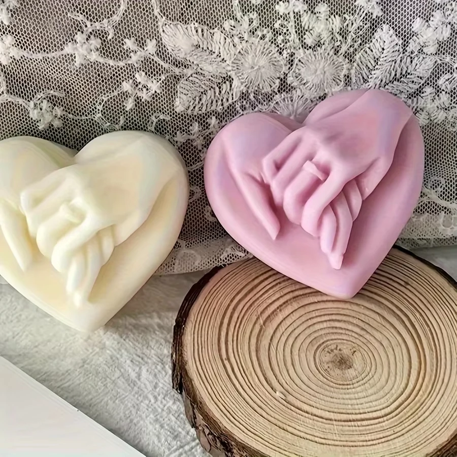 3D herzförmige Silikon-Kerzenformen DIY handgemachte Liebe Aromatherapie Kerze Gips Wachs hausgemachte Seife machen Form Liebhaber Geschenke