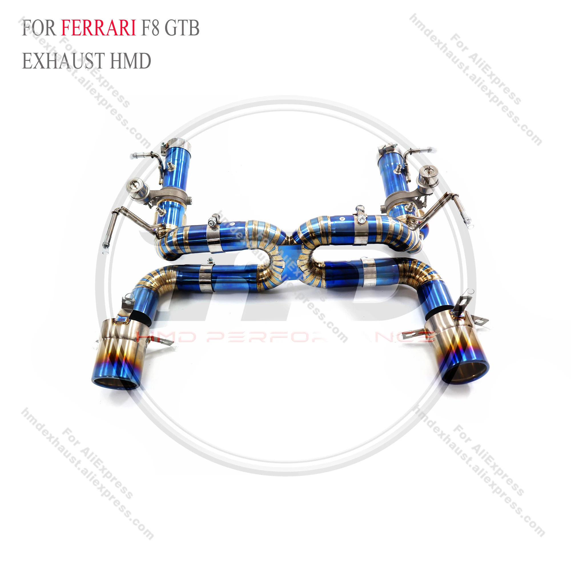 

HMD Catback for Ferrari F8 GTB Exhaust Systems TItanium Alloy High Performance Tips Car Accessories Valve Pipe