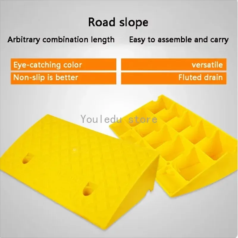 50*13*3cm Plastic PVC Curb Ramp PortableThreshold Pad Ramp For Loading Dock Sidewalk Scooter Motorcycle Car Triangle Mat