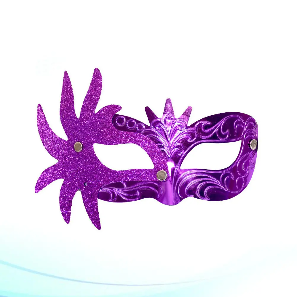 Gold Powder Eye Masks Shining Lightweight Plastic Decor for Halloween Carnival Ball Festival Party Performance Adult Eye
