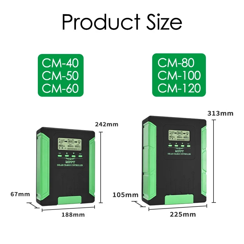 80/100/120A WIFI MPPT Solar Charge Controller 12-48V Auto Photovoltaic RV Home Energy Storage Control System Battery Regulator