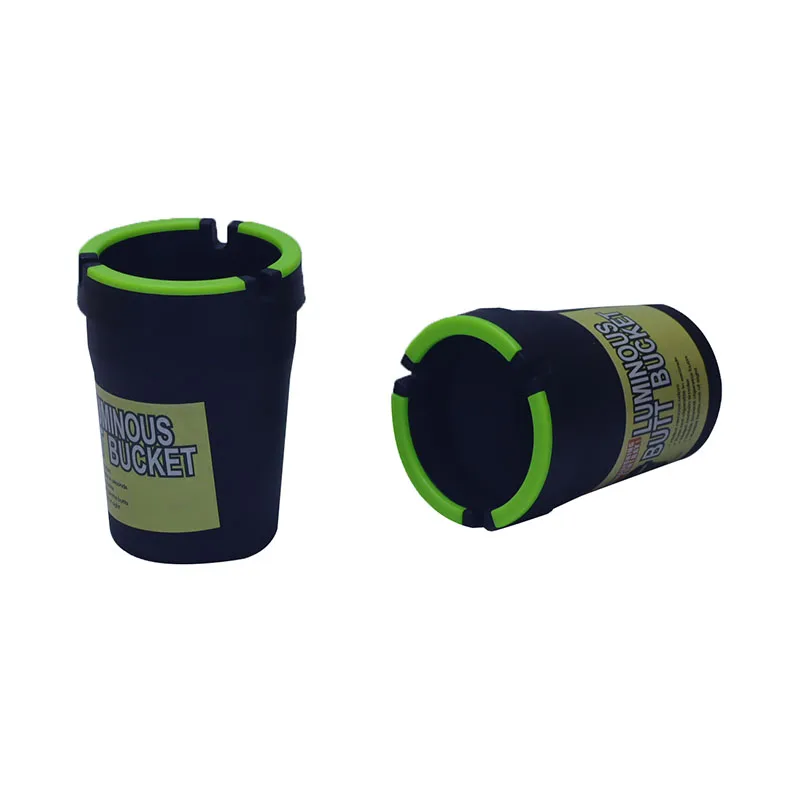 1 Piece, Candy-Colored Plastic Ashtray with Luminous Strip, Self-Extinguishing Cup, Portable Ashtray, Available in 6 Colors, Small Size