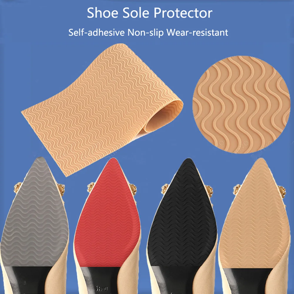 Shoes Sole Protector Sticker For High Heels Self-Adhesive Ground Grip Shoe Protective Bottoms Outsole Insole Pad Repair Shoe Mat