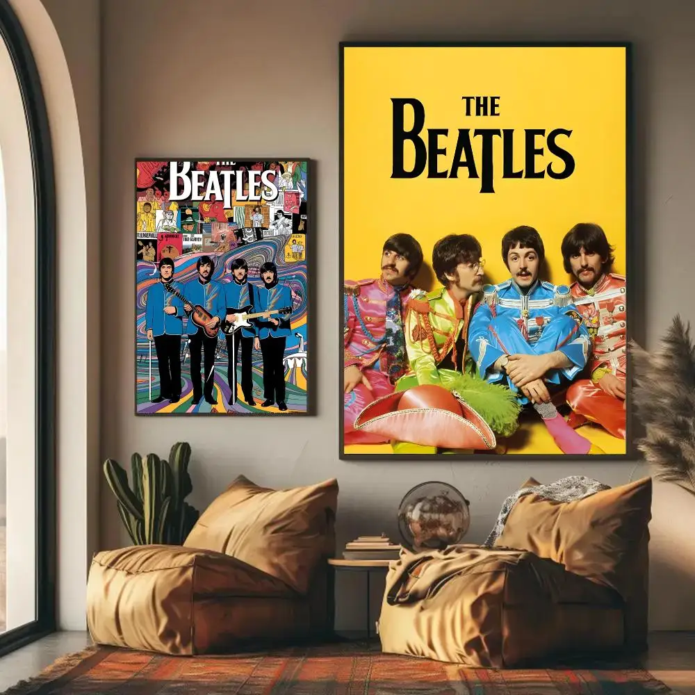 Band The B-Beatles Poster HD Wall Art Decal Self-Adhesive Aesthetic Decor For Home Living Bedroom Bar Aesthetic