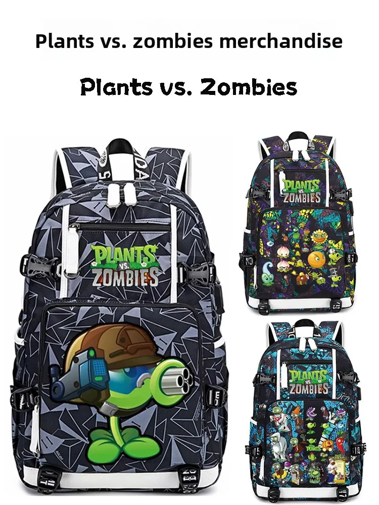 

Легкий водонепроницаемый школьный рюкзак Plant VS Zombie Bapa с защитой для позвоночника для мальчиков, учеников начальной школы, с USB-портом и мультяшным дизайном.