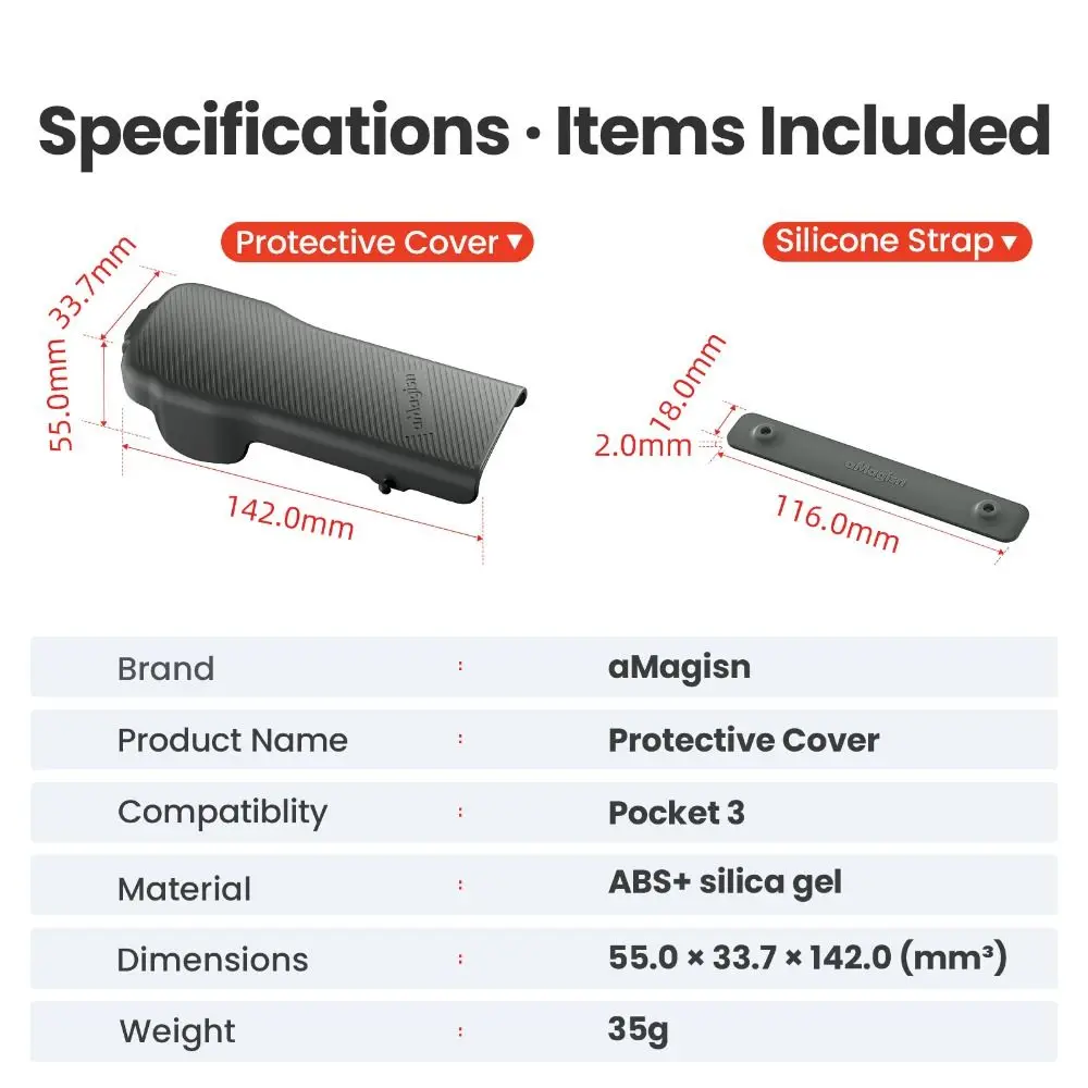 ฝาป้องกันการตกพร้อมตัวกรองเลนส์ที่เก็บของกันกระแทกตัวป้องกันหน้าจอกล้องป้องกันรอยขีดข่วนสำหรับดีไอ ออสโม พ็อคเก็ต 3