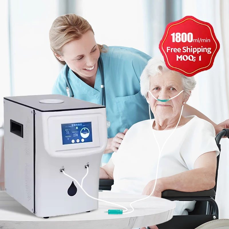 

Hydrogen Inhalation Therapy Machine 900ML1800ML Hydrogen Water Generator O2 HHO Double Outlet H2 Inhaler with Nasal Cannula