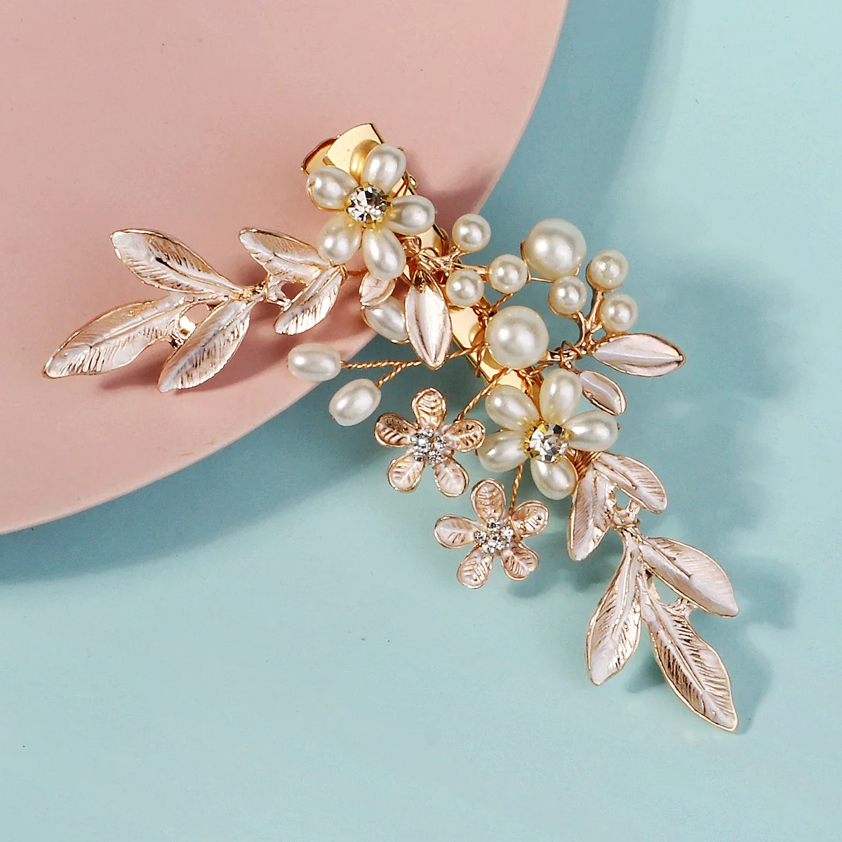 Fashion Pearls Wedding Hair Jewelry Access Alloy Art Elegant Bride Crystal Hairpin Wedding Party Jewelry Beauty Hair Accessories image 3