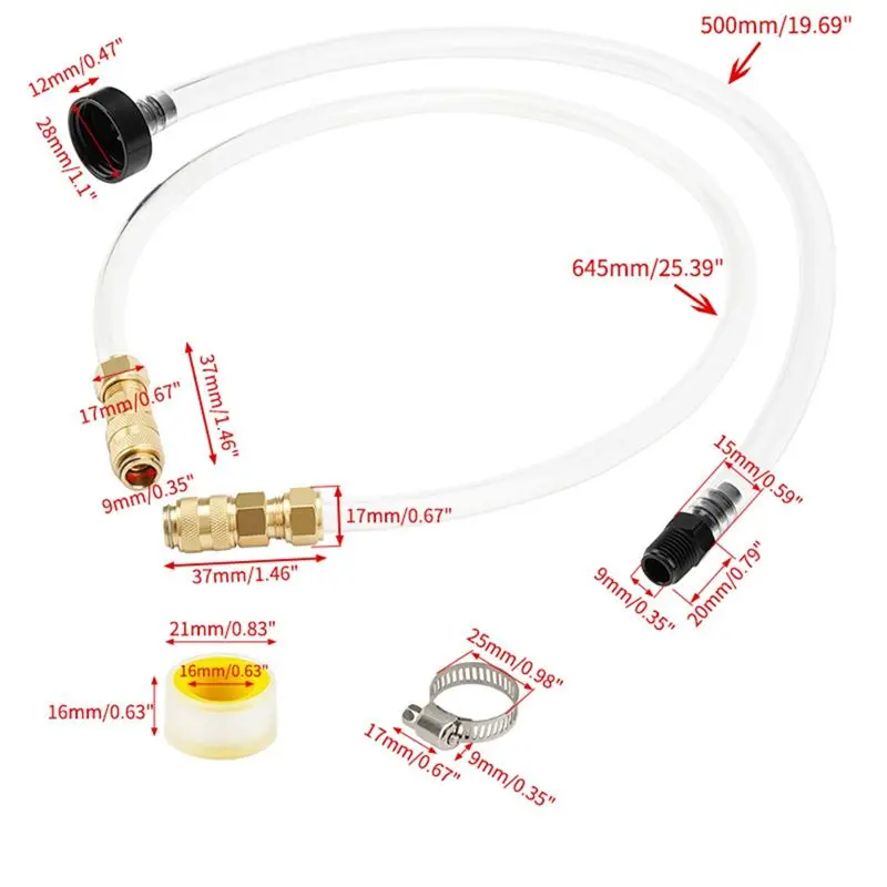 -[Cilae-17R] Steering Bleed Kit Bleed Fill Tube For Seastar Hydraulic, Boat Steering Oil Pipe Bleed Fill Tube Bleed Kit Control view 6