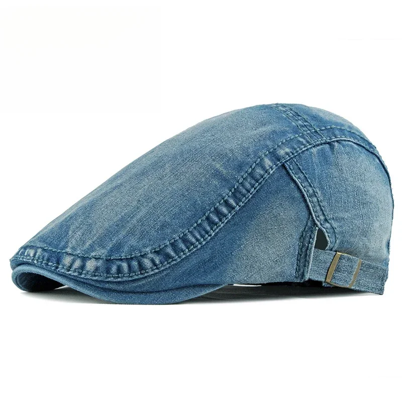 Sommer Denim Hut Herren Licht Board Einfache Casquette Gewaschen Denim Baskenmütze Damen Dünne Atmungsaktive Advance Hüte