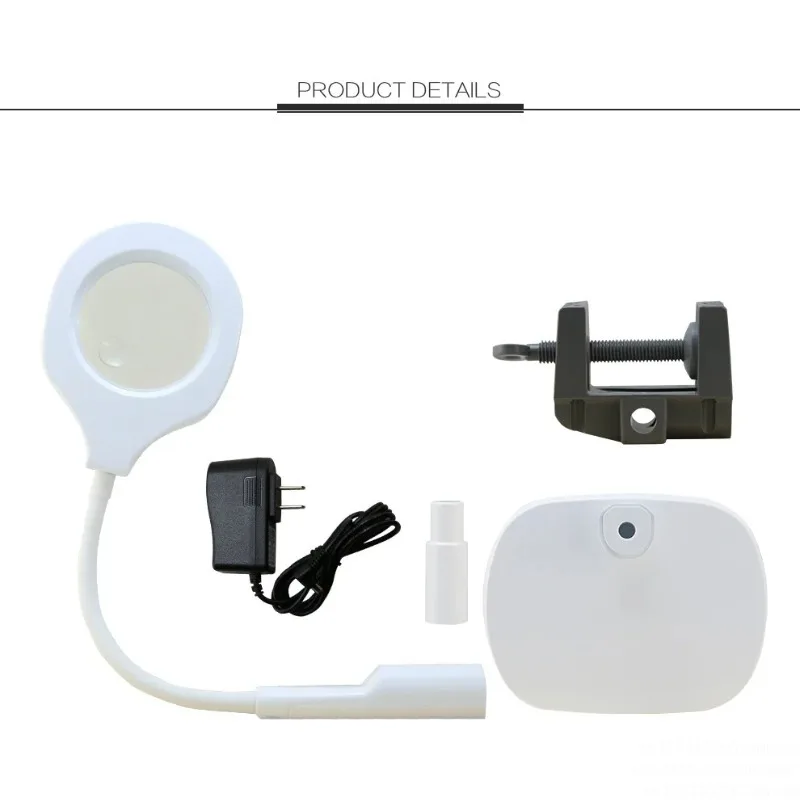 Desktop magnifying glass with LED light, reading beauty repair mobile phone maintenance inspection, super bright desk lamp 9145