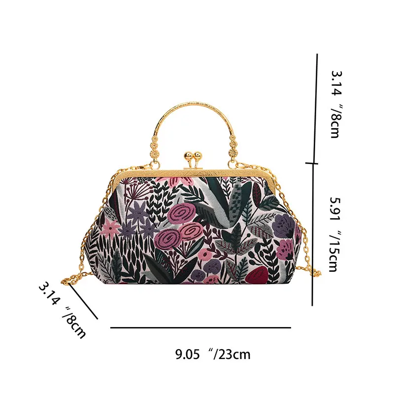 Women Bag New Chain Bag Woman Banquet Handbag Exquisite Embroidered Bag Small Shoulder Bags Party Messenger Bag High Quality