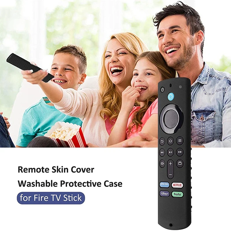 For Fire TV Stick 3Rd Generation Voice Remote Control Silicone Case Light Weight Non-Slip Shockproof With Strap