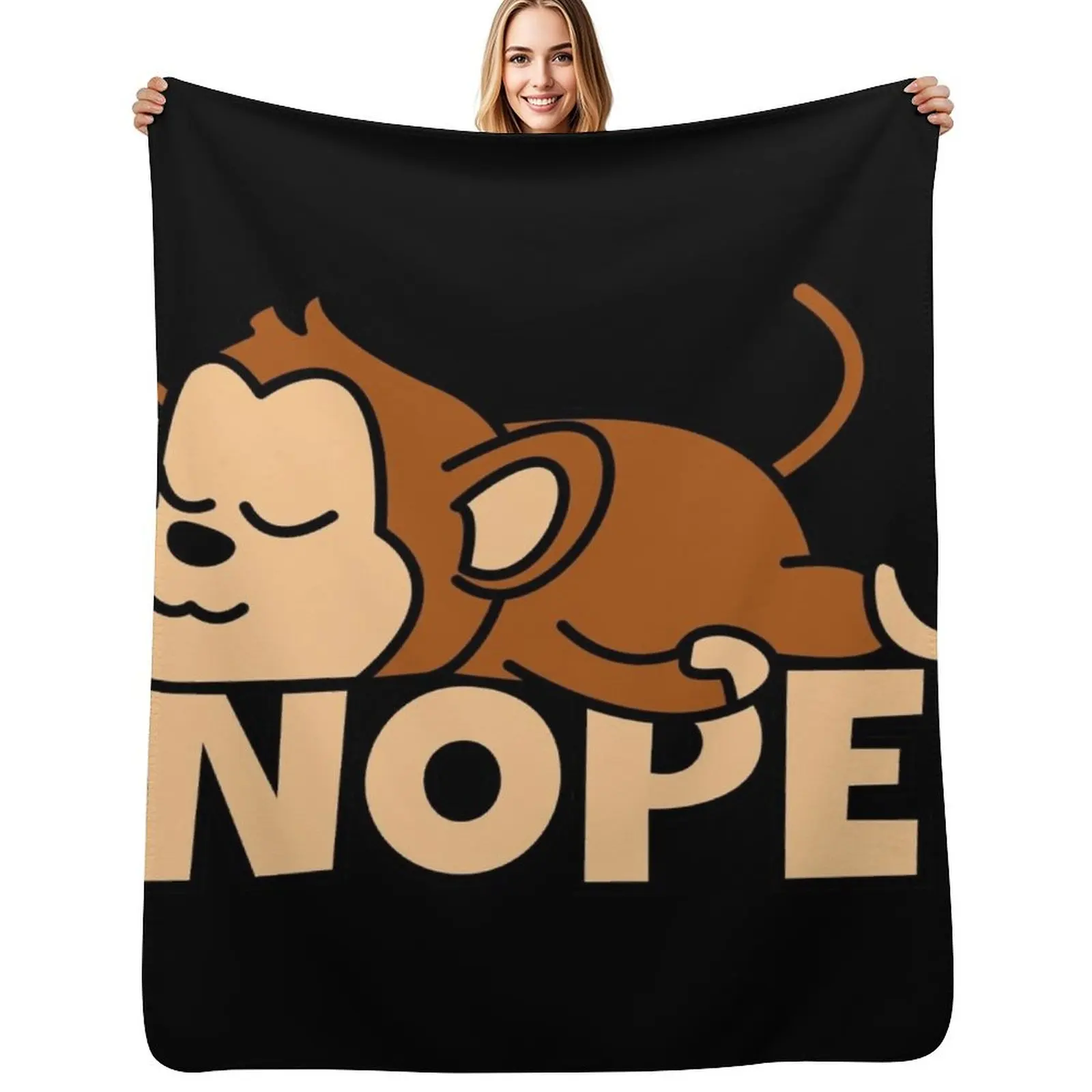 

Lazy monkey Throw Blanket funny gift Thermal Giant Sofa Soft Plush Plaid Blankets