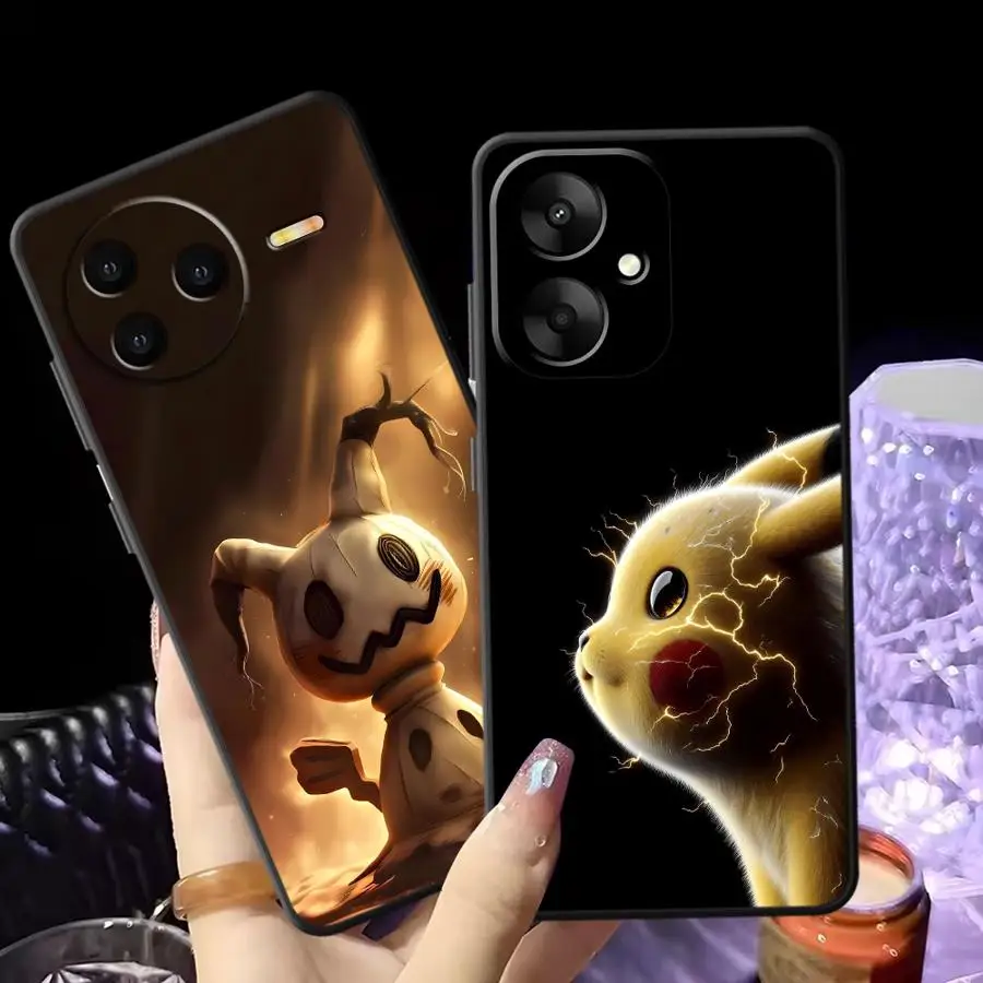 Casing untuk Xiaomi Redmi 10 K60 A1 A2 Plus 12C 13C 9T A5 12 9A 9C K40 K50 Sampul Ponsel Belakang Lembut Gaming Pokemon Pikachu Jepang