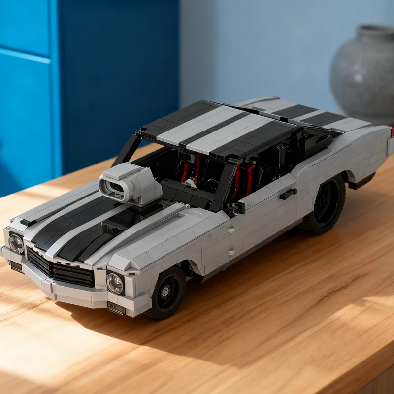 

Набор для сборки модели драгстера Chevy Pro Street (2067 деталей) – креативный подарок, конструктор для взрослых и детей, декор для дома и офиса