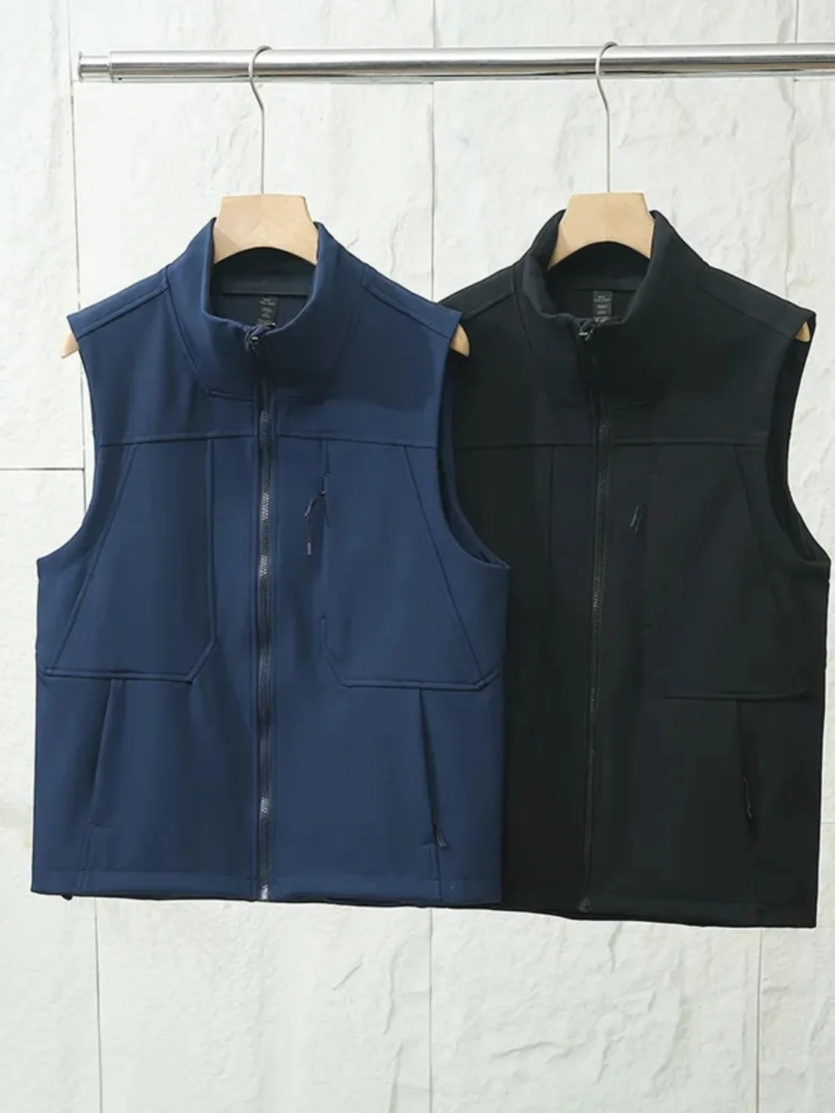 

Теплый мужской жилет из флиса для активного отдыха, мягкий, водоотталкивающий, для весны и осени, спортивный, универсальный, модный, городской стиль