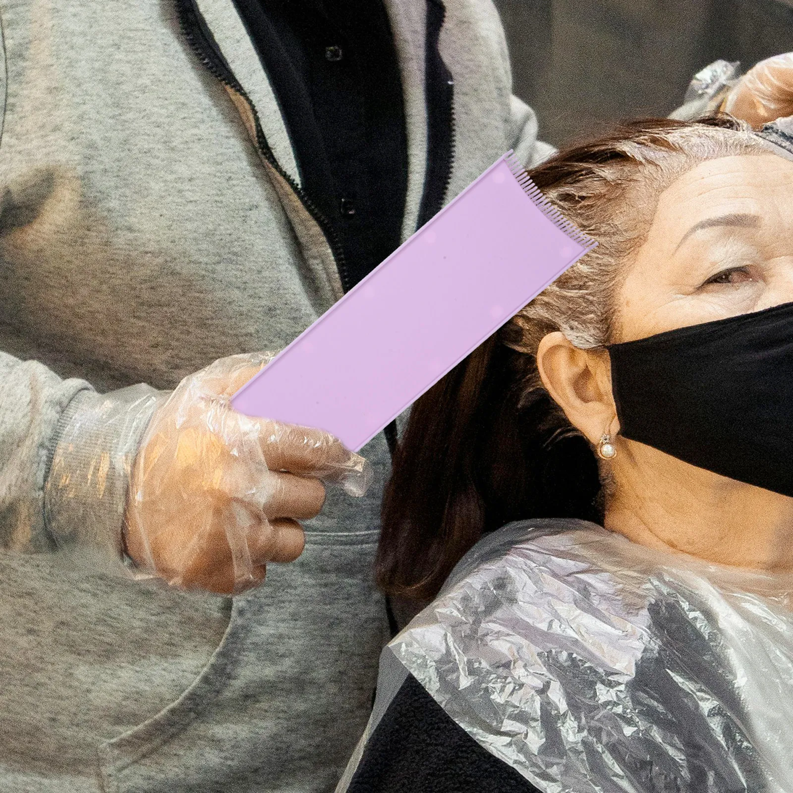 

3Pcs Hair Coloring Boards Professional Highlighting Paddle Board for Salon Home Use Plastic Dyeing Tool Foiling Board Hair
