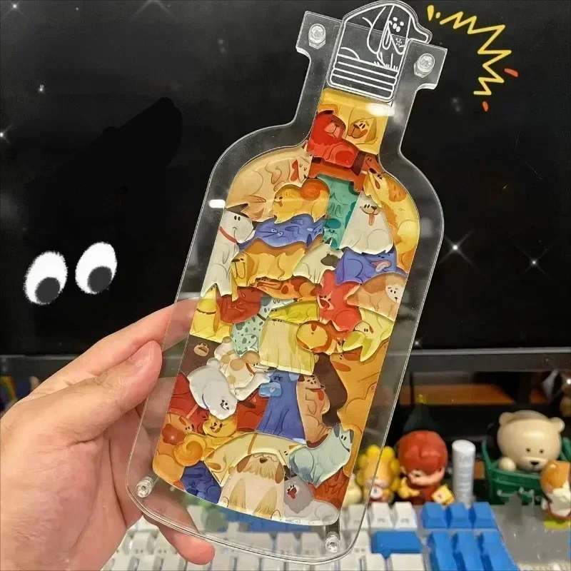 Creative Pet Puzzle In Acrylic Shaped Transparent Cat Puzzle Bottle