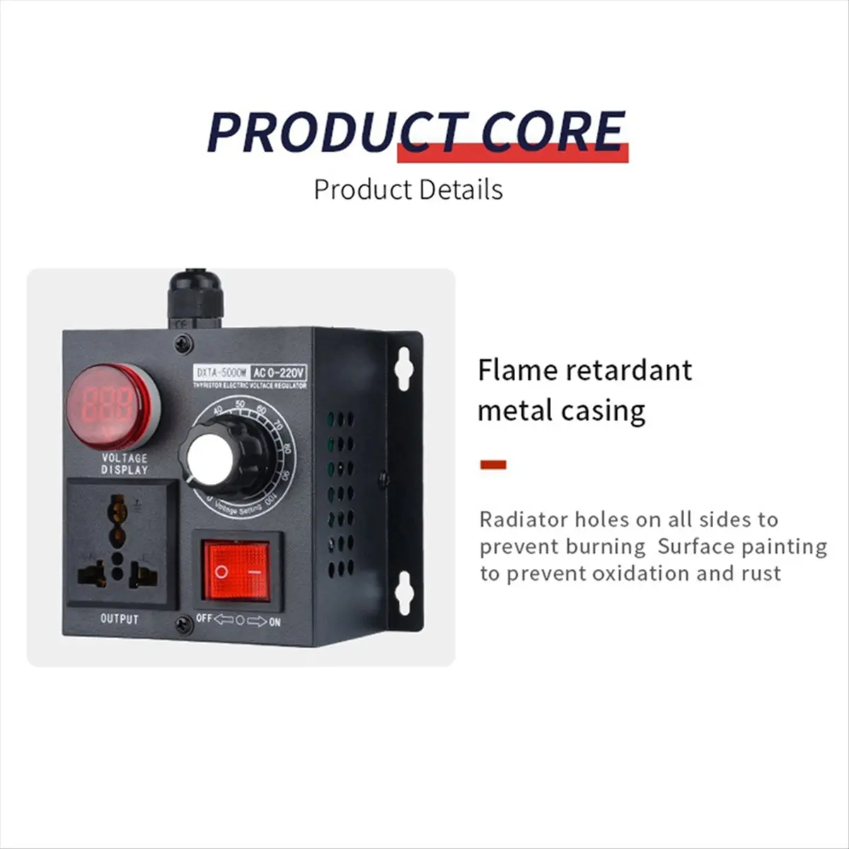 Goodprice Variable Voltage Regulator 5000W Speed Temperature Light Voltage Uelatic Pressure Controller UK Plug