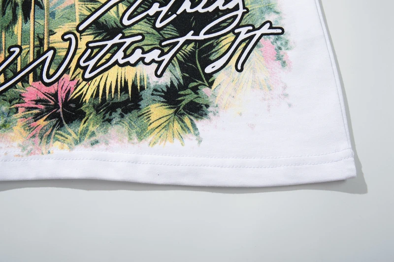 Übergroße Gewaschene Weiße T-Shirts für Herren Vintage Glänzender Diamant-Graffiti-Druck Relaxed Fit Hip Hop Urban Streetwear T-Shirt Top – Detail 4