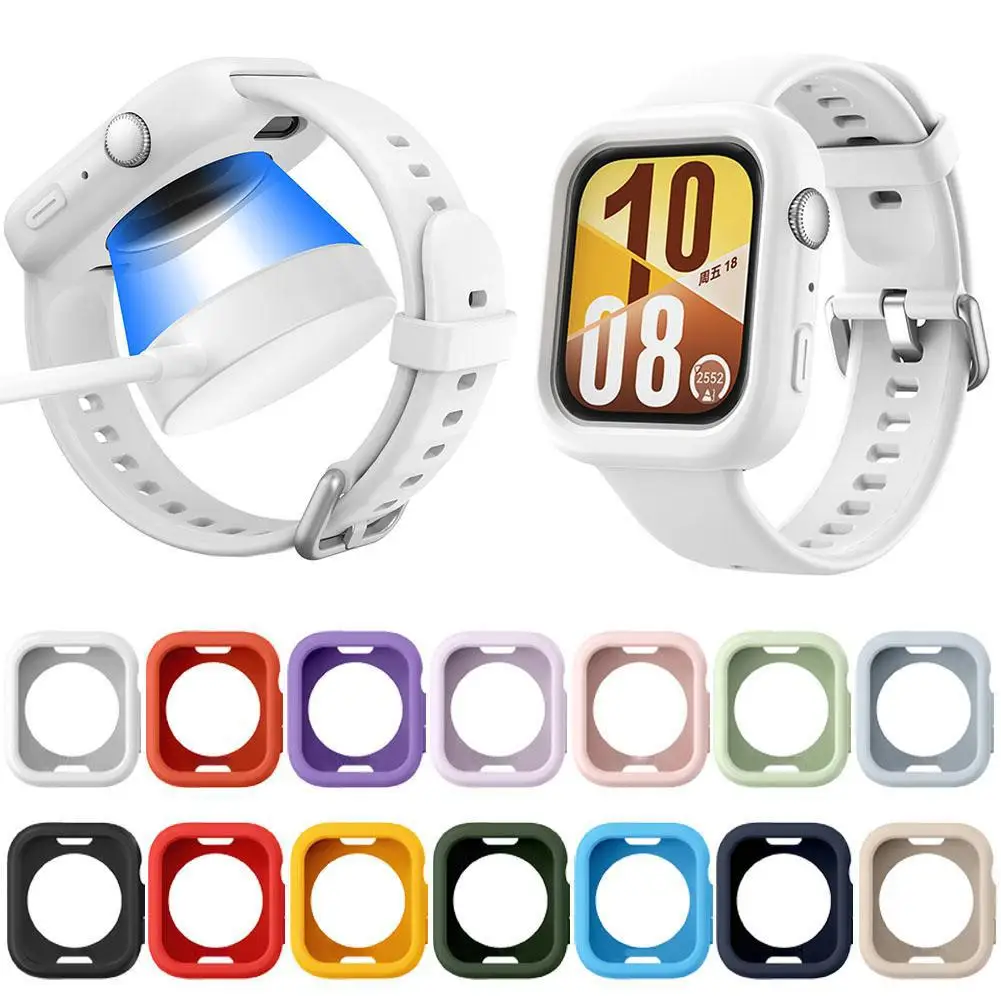 Soft Silicone Case For Huawei Watch Fit 4 Pro Shookproof Bumper Watchband Bracelet Blet correa Smart Watch Accessories