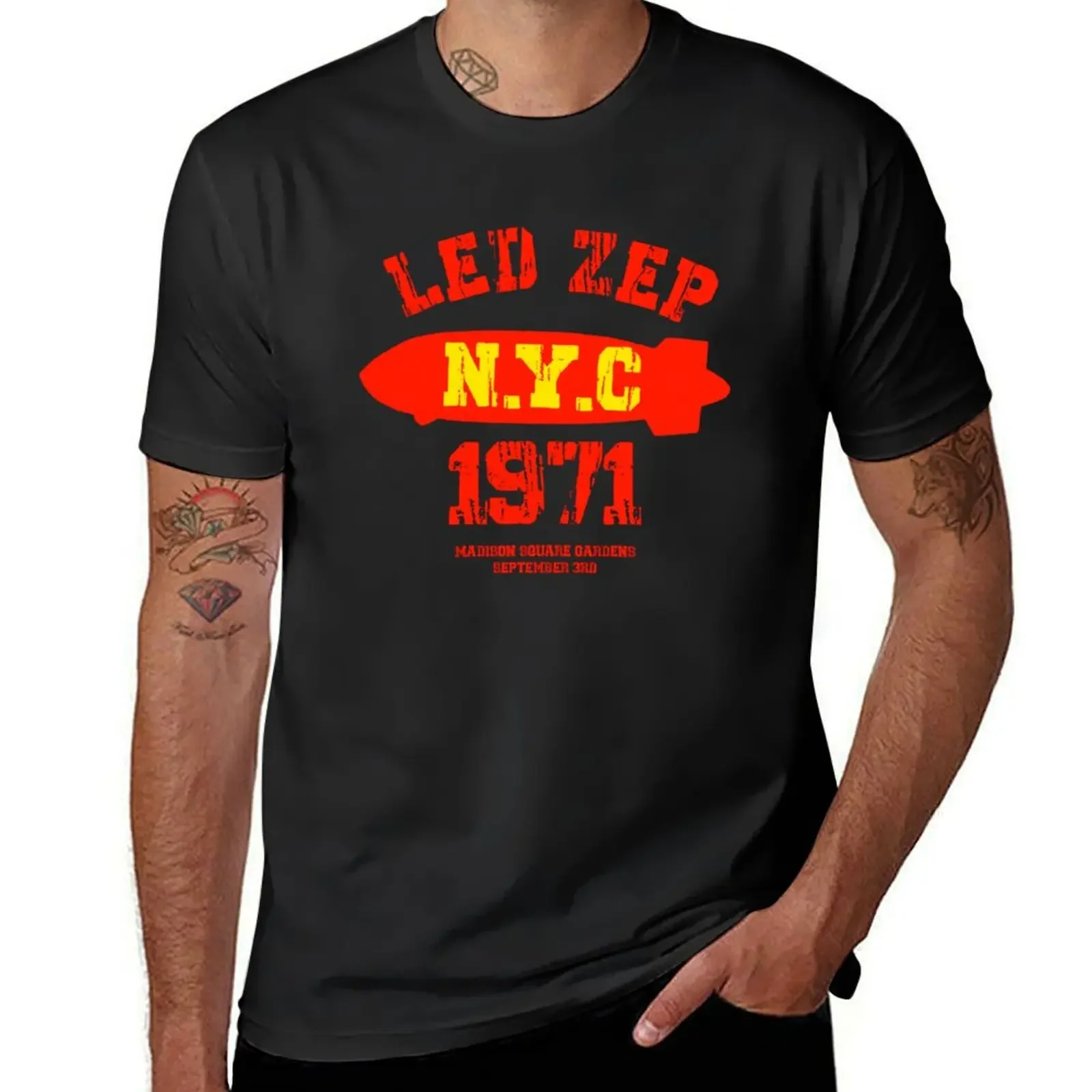 Best of Led Zep N.Y.C classic vintage T-Shirt cotton graphic tees essential t shirt T-shirts for men cotton