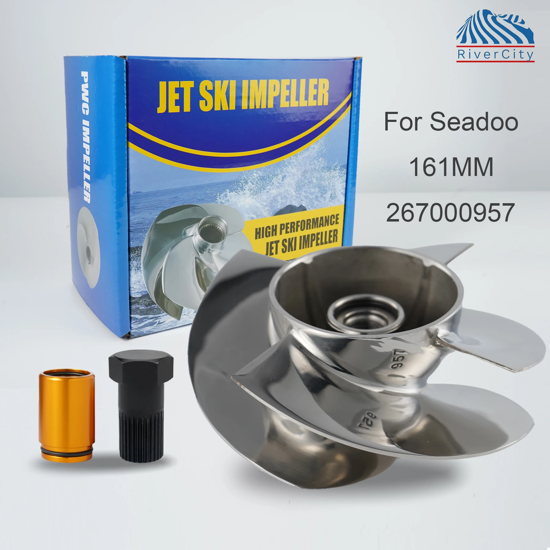 

Замена крыльчатки для гидроцикла Seadoo GTR 230 GTR-X 230 267000957 161 мм, 4 лопасти, полированные аксессуары для PWC, детали BRP