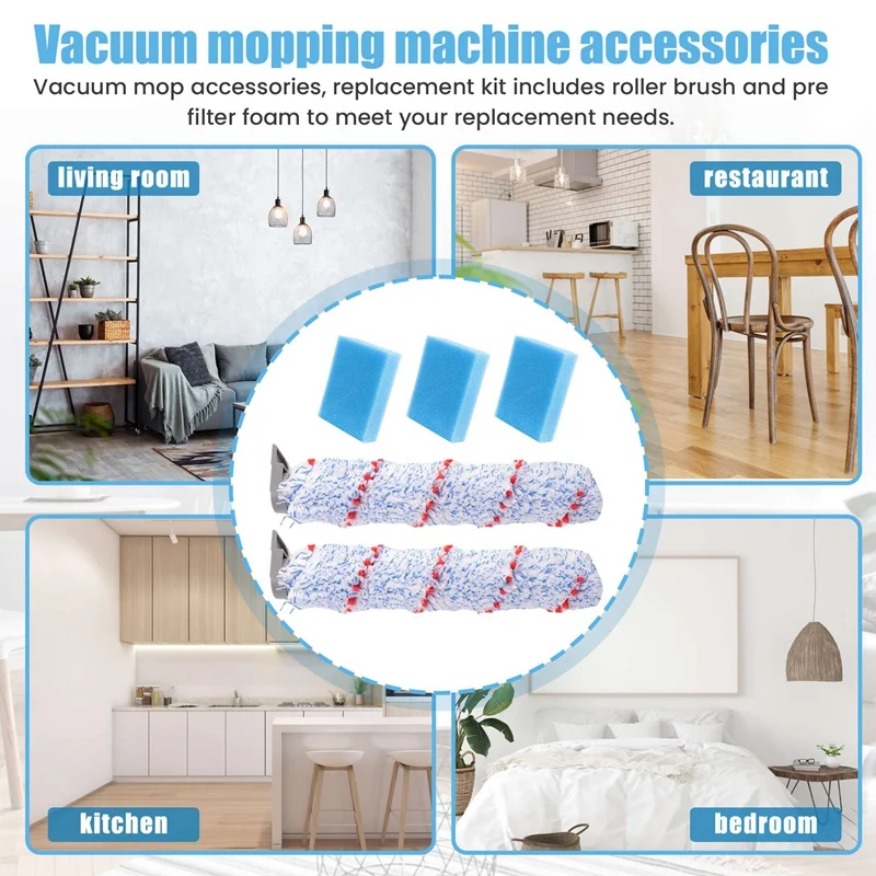 Сменные детали для пылесоса Tineco IFloor, насадка на ролик с фильтром и предварительный фильтр, для сухой и влажной уборки