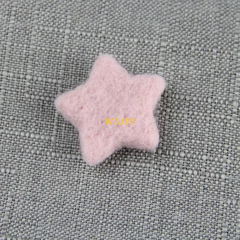 W3JF 5 pièces Mini feutre laine étoiles perles boules bébé nourrissons décorations prise vue Photo