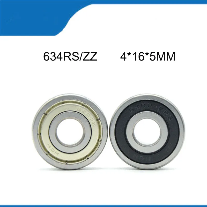 

5/10PCS 634-2RS / 634ZZ Bearing (4MMx16MMx5MM ) 634RS/ZZ (ABEC-1 ) Seal Shielded Deep Groove Baill Bearngs High Quality