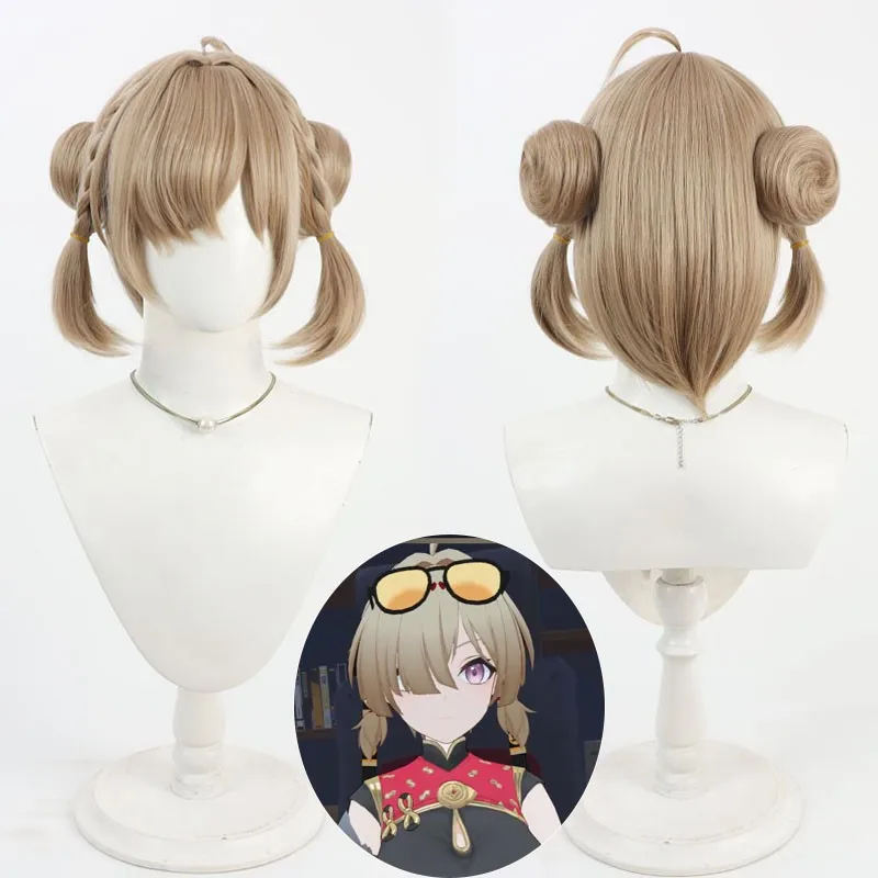 

Zenless Zone Zero Sweety Cosplay Wig Short Blonde Double Braid Hair Wigs For Women Girls Festival Carnival Party
