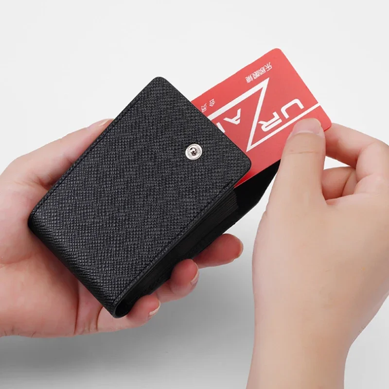 Cross Pattern Card Bag Minimalist Cards Holder Multi-functional Buckle Change ID Package Slots Bank Purse Dropshipping Wallets