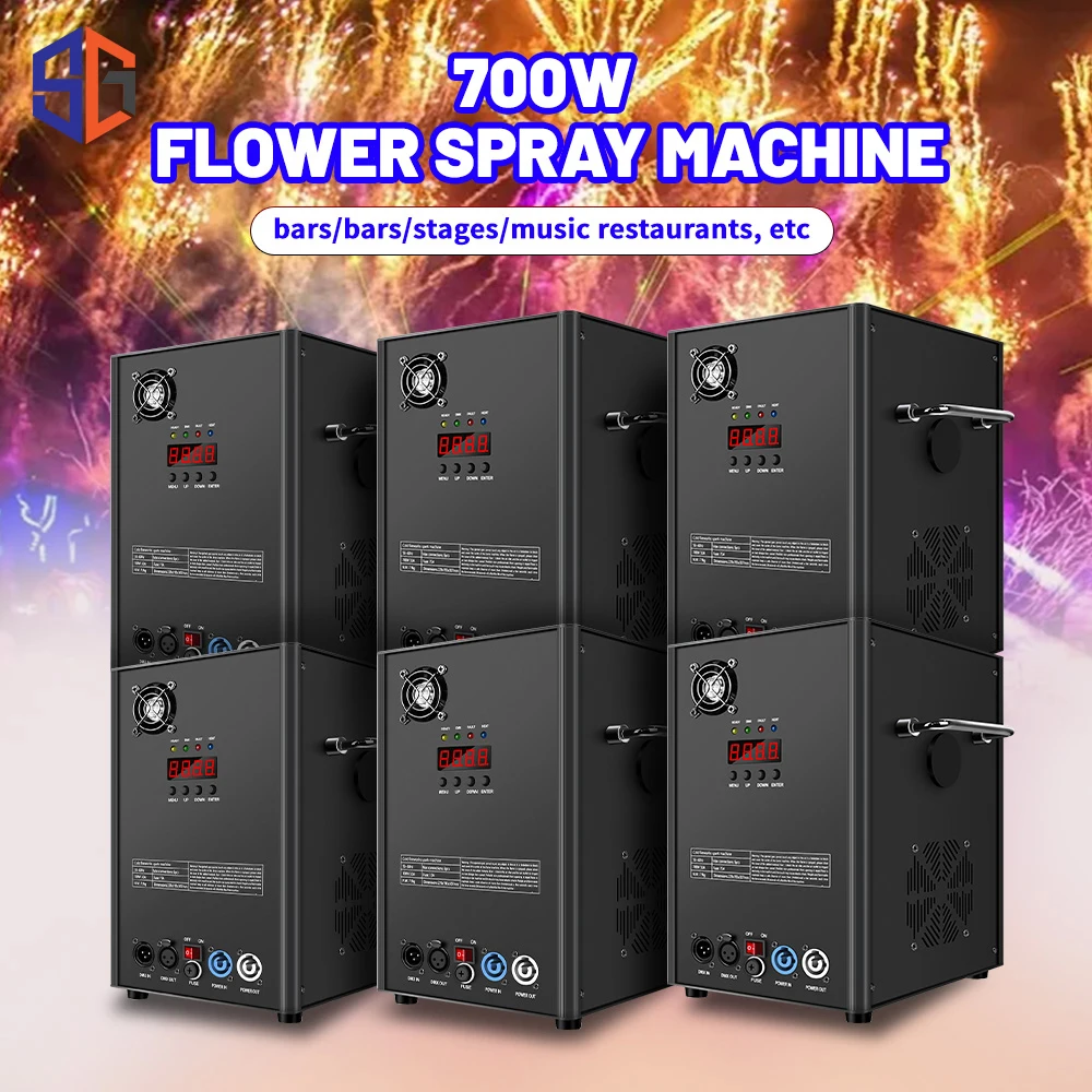 

6PCS 700W Cold Spark Machine 500W Fireworks Machine Special Effect Machine Party Wedding Disco DMX Performance Bar Event Dance