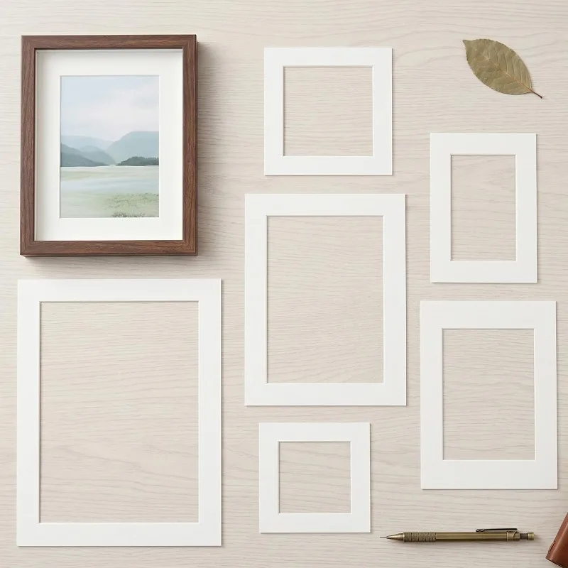 10/2x White Photo Mat Set Picture Mounts For Frames
