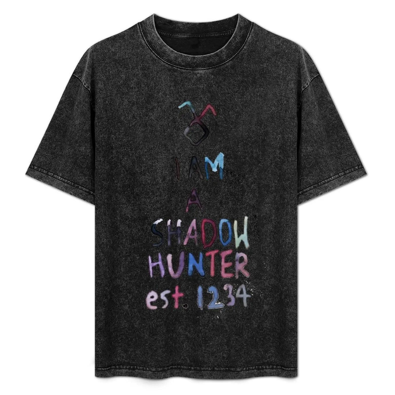 

I am a shadowhunter (watercolor) T-Shirt Casual Light Summer Short Sleeve Top